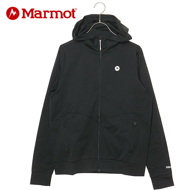 マーモット Marmot レディース ウィメンズ マウンテン ラッシュガード フーディー [MTSS26WTP055 SS26] W’s Mt.RashGuard Hoodie ジップパーカー 吸水速乾 UVカット 黒 BLACK
