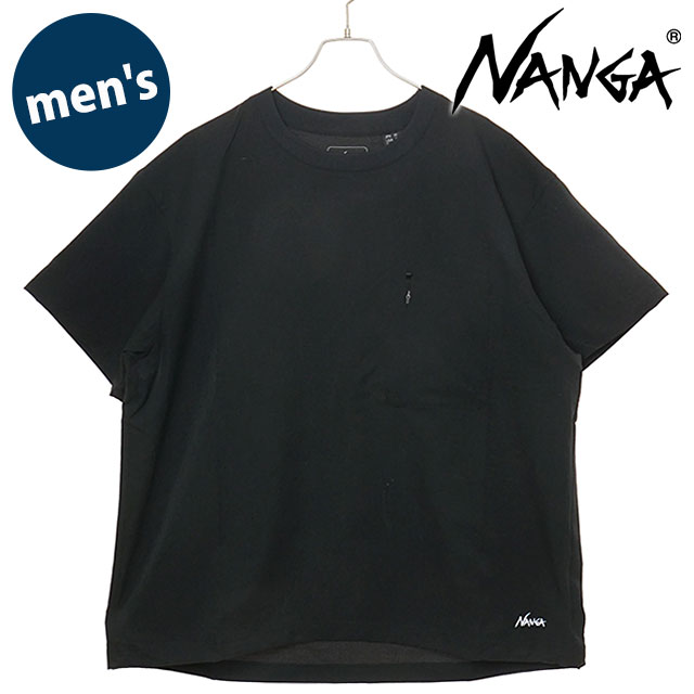 ナンガ NANGA メンズ ドットエア コンフィーTシャツ [N2500-1J300A SS26] DotAir COMFY TEE 半袖 ポケットTシャツ 黒 P.BLK 【メール便配送】