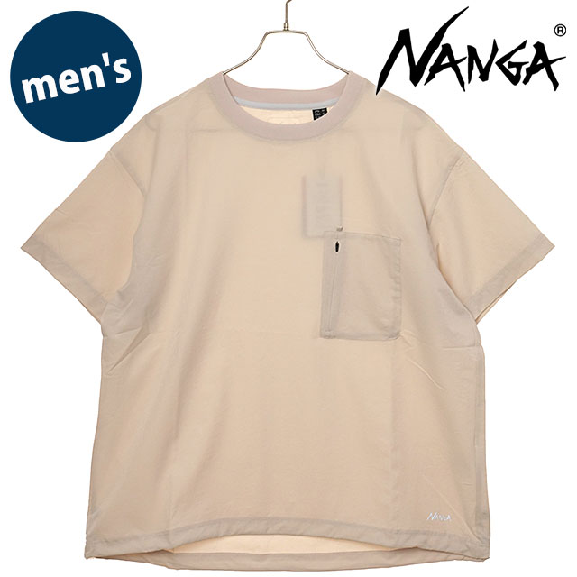 ナンガ NANGA メンズ ドットエア コンフィーTシャツ [N2500-1J300A SS26] DotAir COMFY TEE 半袖 ポケットTシャツ ベージュ S.BEG 【メール便配送】