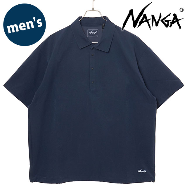 ナンガ NANGA メンズ ドットエア コンフィーポロシャツ [N2610-1M096A SS26] DotAir COMFY POLO SHIRT 半袖 ネイビー NVY 【メール便配送】