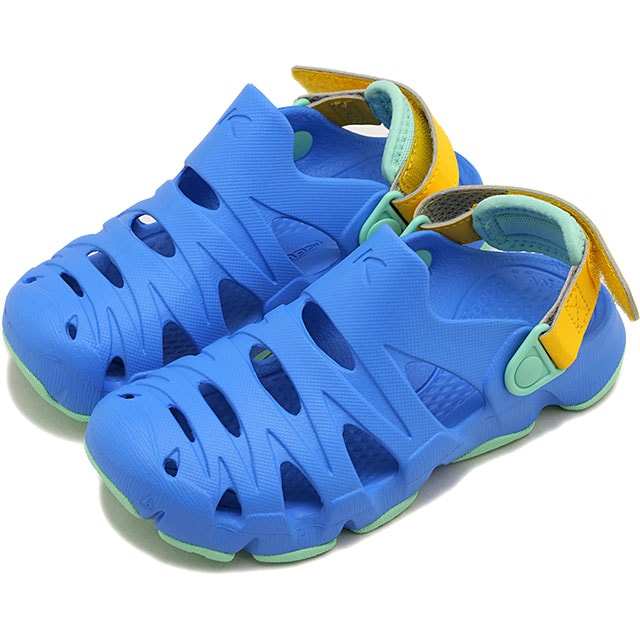 キーン KEEN EVAサンダル キッズ ハイパーエフエルティー [1031993 SS26] Children HYPERFLT チルドレン 男の子・女の子 子供靴 水遊び キャンプ 軽量 ブルー AZURE-BLUE/DAFFODIL