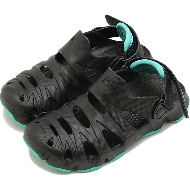 キーン KEEN EVAサンダル キッズ ハイパーエフエルティー [1031995 SS26] Children HYPERFLT チルドレン 男の子・女の子 子供靴 水遊び キャンプ 軽量 ブラック BLACK/BRIGHT-AQUA