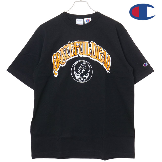 チャンピオン Champion MADE IN USA Tシャツ メンズ T1011 ショートスリーブ ティーシャツ [C5-D309 SS26] T1011 SHORT SLEEVE T-SHIRT 半袖 ヘビーウェイトコットン GRATEFULL DEAD ブラック BLACK 【メール便配送】