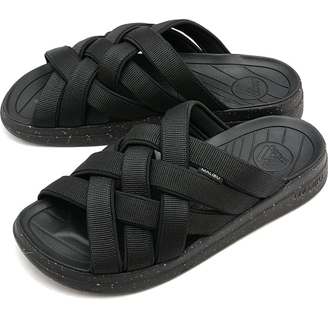 マリブサンダルズ MALIBU SANDALS メンズ サンダル ズマ LX リサイクル [MS025010] ZUMA LX RECYCLED スライドサンダル ポリエステル×スパンデックス BLACK/BLACK