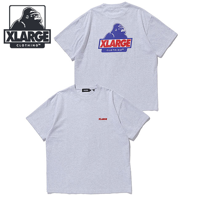 エクストララージ XLARGE メンズ スランテッドOG ショートスリーブTシャツ [101262011039 SU26] SLANTED OG S/S TEE 半袖 クルーネック グレー ASH 【メール便配送】