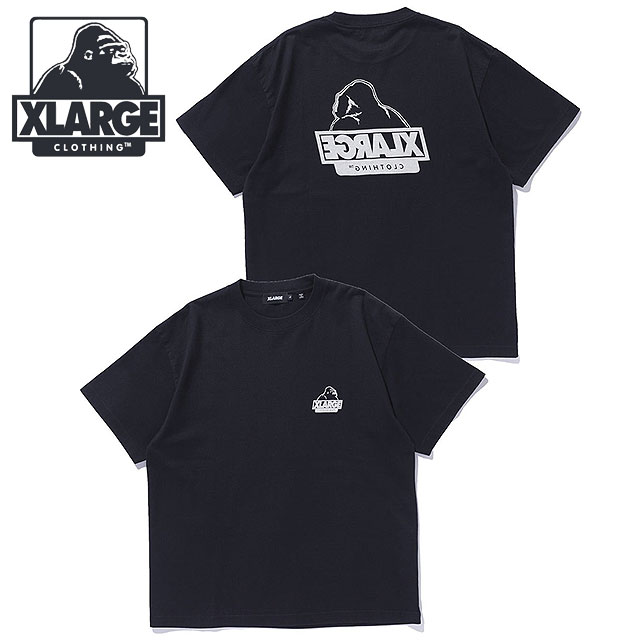 エクストララージ XLARGE メンズ バックサイドOG ショートスリーブTシャツ [101262011040 SU26] BACKSIDE OG S/S TEE 半袖 クルーネック 黒 BLACK 【メール便配送】