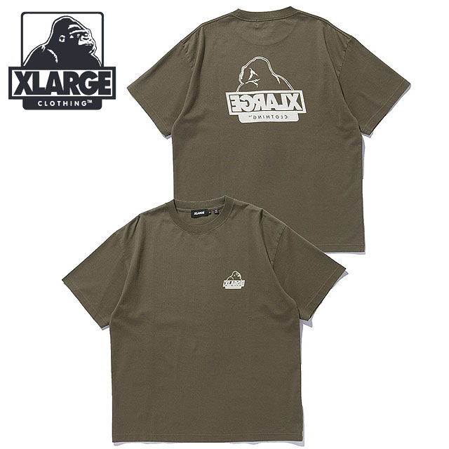 エクストララージ XLARGE メンズ バックサイドOG ショートスリーブTシャツ [101262011040 SU26] BACKSIDE OG S/S TEE 半袖 クルーネック ブラウン BROWN 【メール便配送】