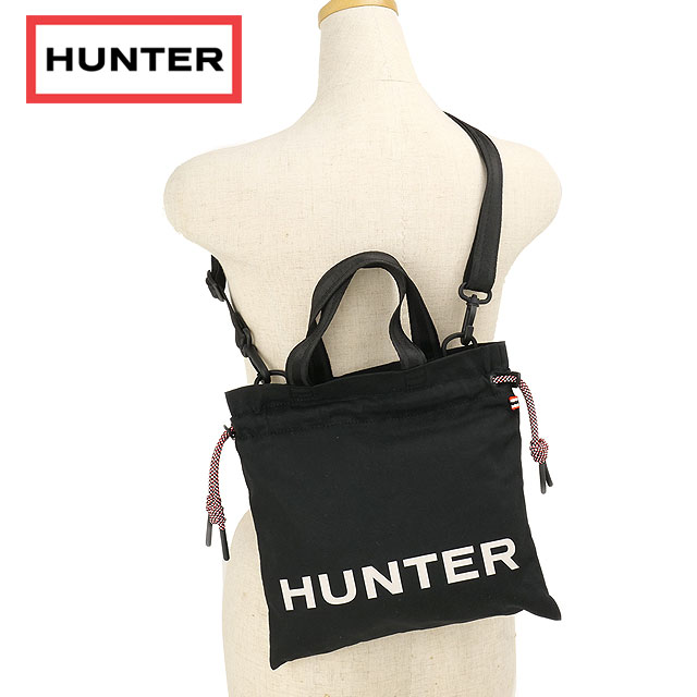 ハンター HUNTER イージー キャンバス ドローストリング ミニトートバッグ [UBT7128CAA SS26] EASY CANVAS DRAWSTRING MINI TOTE トートバッグ 撥水キャンバス おしゃれ ブラック BLACK