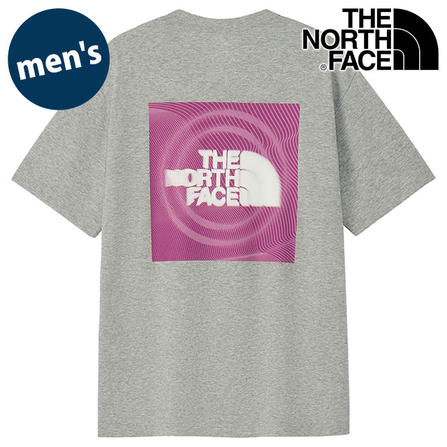 ザ・ノース・フェイス THE NORTH FACE Tシャツ メンズ ショートスリーブワープノイズティー [NT32648-Z SS26] S/S Warp Noise Tee 半袖 吸水速乾 バックプリント グレイ ミックスグレー 【メール便配送】