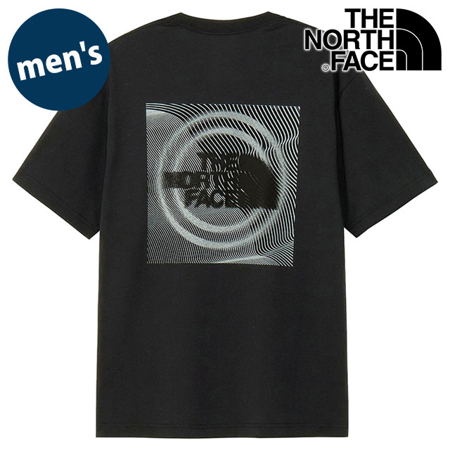 ザ・ノース・フェイス THE NORTH FACE Tシャツ メンズ ショートスリーブワープノイズティー [NT32648-K SS26] S/S Warp Noise Tee 半袖 吸水速乾 バックプリント 黒 ブラック 【メール便配送】