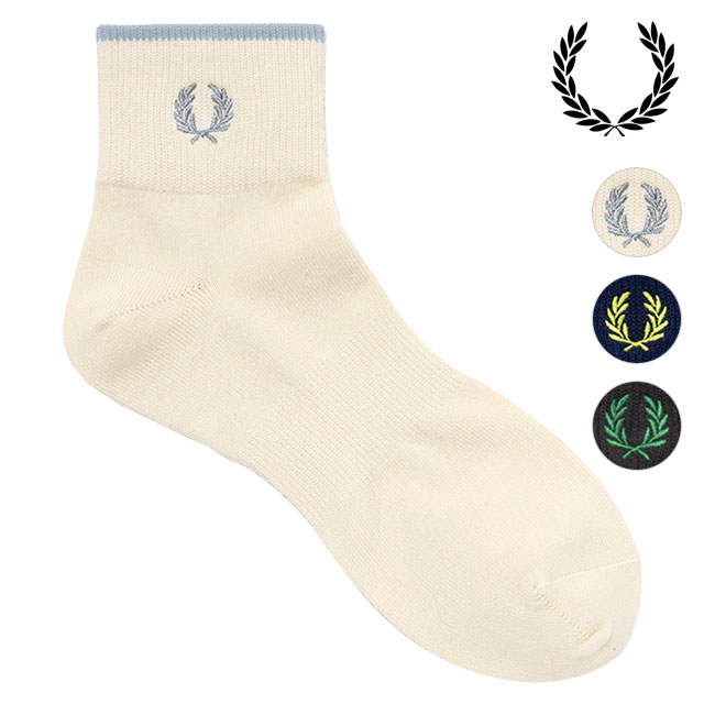 フレッドペリー FRED PERRY メンズ シングルティップドショートソックス [F20009 SS26Q2] SINGLE TIPPED SHORT SOCKS 靴下 アンクルソックス 【メール便配送】