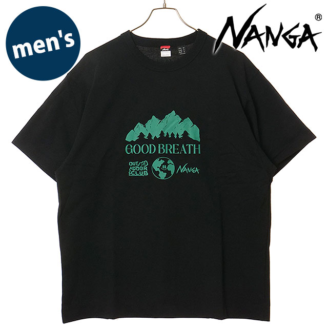 ナンガ NANGA メンズ エコハイブリッド グッドブレスTシャツ [N2610-1M056Z SS26] ECO HYBRID GOOD BREATH TEE カットソー 長袖 黒 BLK 【メール便配送】