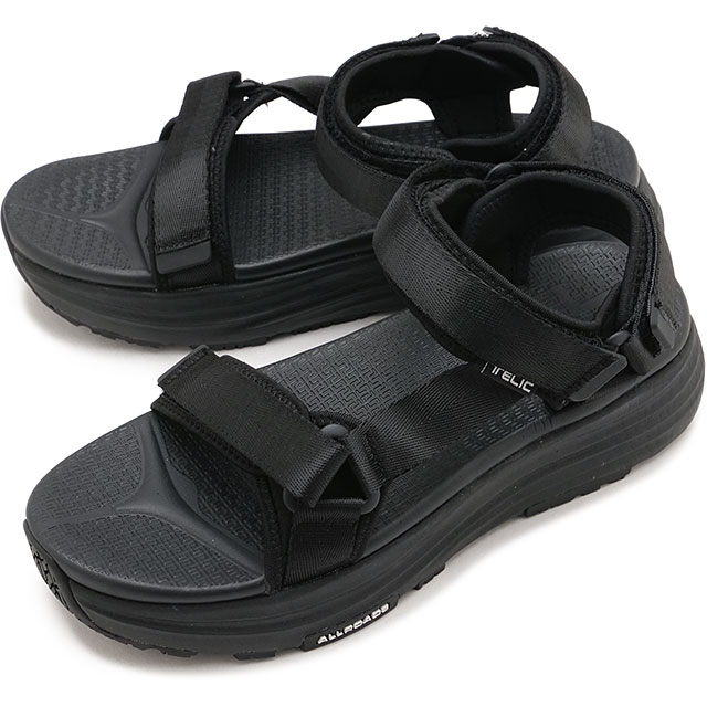テリック TELIC リカバリーサンダル オールローズ S4 [SS26] ALLROADS-S4 メンズ・レディーススポーツサンダル 厚底 防滑ソール ブラック