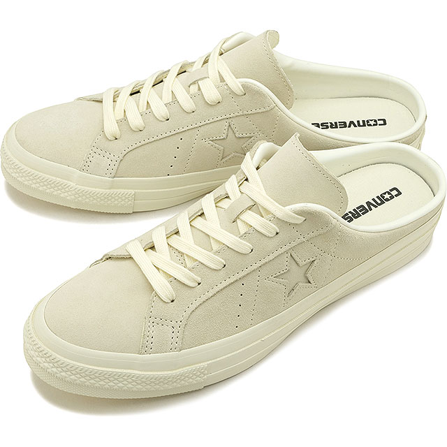 コンバース CONVERSE スニーカー ワンスター スエード ミュール [33702980 SS26Q2] ONE STAR SUEDE MULE ユニセックスシューズ スリッポン 白 OFF-WHITE
