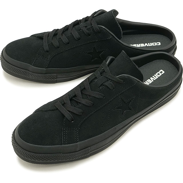 コンバース CONVERSE スニーカー ワンスター スエード ミュール [33702981 SS26Q2] ONE STAR SUEDE MULE ユニセックスシューズ スリッポン 黒 BLACKMONOCHROME