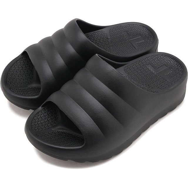 テリック TELIC リカバリーサンダル レディース ダブルクラウド [SS26] W-CLOUD ウィメンズ厚底 極厚ソール スライドサンダル 疲労回復 黒 ブラック
