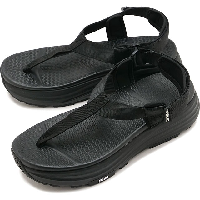 テリック TELIC リカバリーサンダル オールローズ コナ [SS26] ALLROADS-KONA厚底 極厚ソール トング型 スポーツサンダル 防滑ソール 疲労回復 黒 ブラック