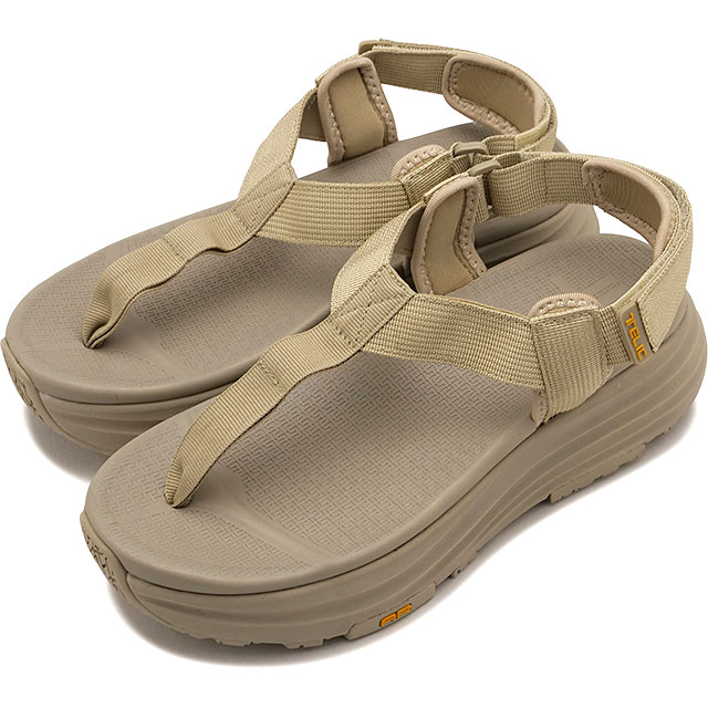 テリック TELIC リカバリーサンダル レディース オールローズ コナ [SS26] ALLROADS-KONA ウィメンズ厚底 極厚ソール トング型 スポーツサンダル 防滑ソール 疲労回復 ベージュ