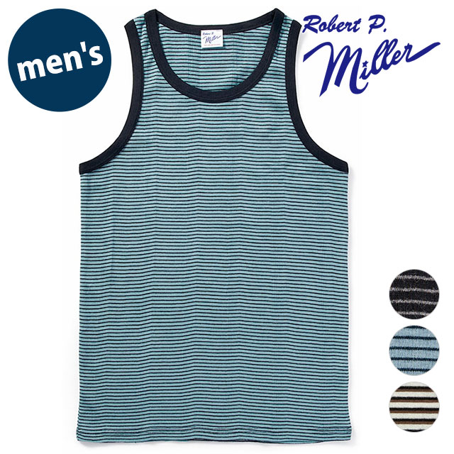 ロバートピーミラー Robert P. Miller パネルリブド タンクトップ [110C FW25] Panel ribbed tank top メンズ インナー ノースリーブ リブ編み ストライプ 【メール便配送】