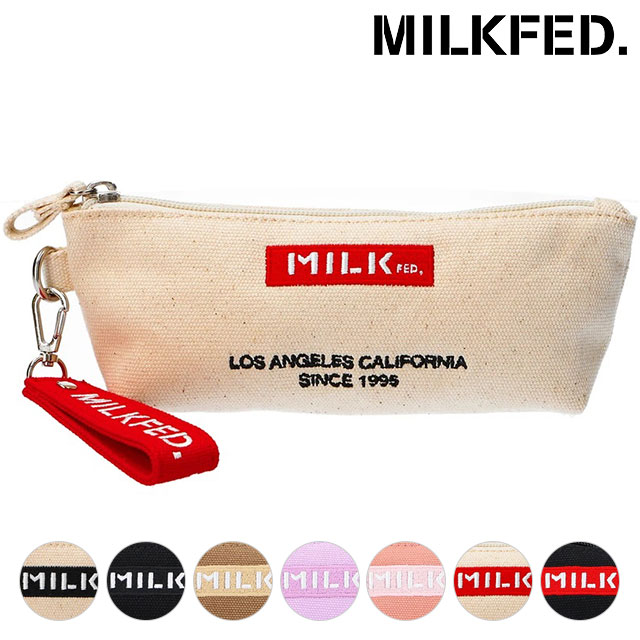 ミルクフェド MILKFED. エンブロイデッド バー ペンシルケース [103211054026] EMBROIDERED BAR PENCIL CASE ペンケース 筆箱 小物入れ 【メール便配送】