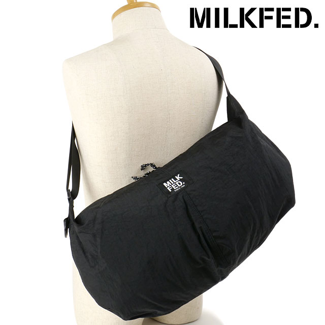 ミルクフェド MILKFED. ハーフムーン ショルダーバッグ [103243053003 FW24] HALF MOON SHOULDER BAG レディース斜めがけバッグ BLACK