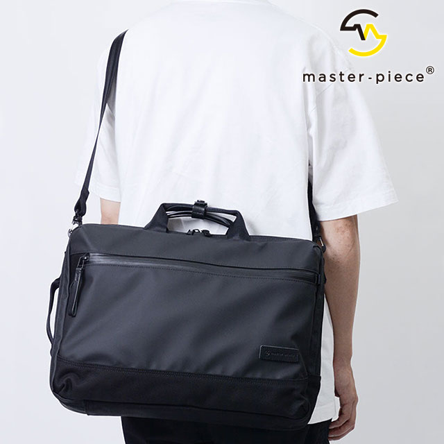 マスターピース master-piece ブリーフケース バックパック [02489 FW24] 12L slick 3WAY BRIEF CASE メンズ・レディース日本製 リュック デイパック ビジネスバッグ BLACK