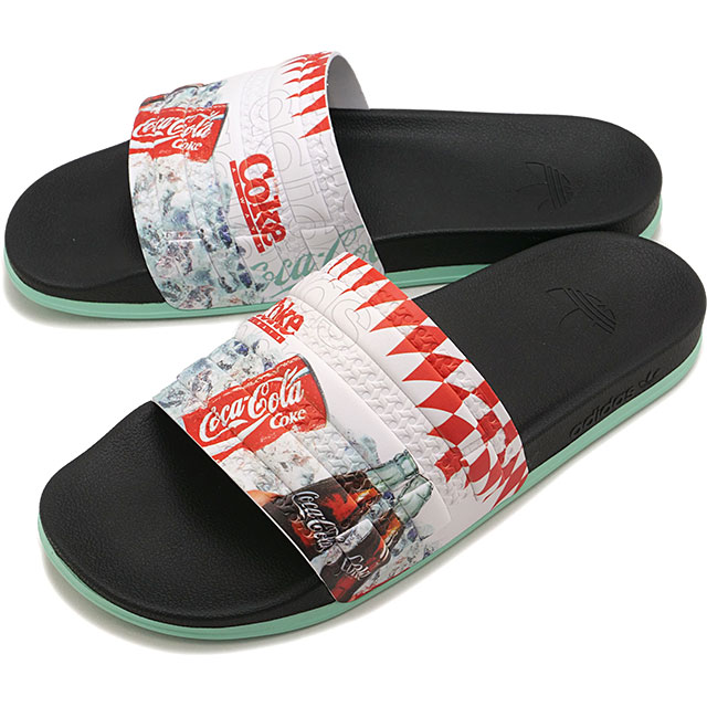 コラボ アディダス オリジナルス adidas Originals サンダル メンズ アディレッタ OG CF コカ・コーラ [OQZ85/KH6903 FW26] ADILETTE OG CF COCA-COLAスライドサンダル シャワーサンダル 白 コアブラック/フットウェアホワイト/NONE