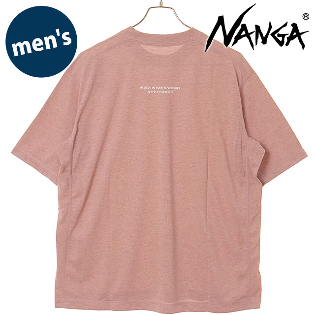 ナンガ NANGA メンズ ドライミックス ピボットスリーブTシャツ [N2610-1M145A SS26] DRY MIX PIVOT SLEEVE TEE 半袖 赤 RED 【メール便配送】