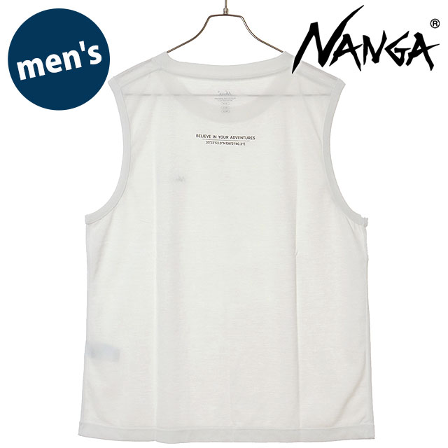 ナンガ NANGA メンズ ドライミックス タンクトップ [N2610-1O146A SS26] DRY MIX TANK TOP インナー ノースリーブ 白 WHT 【メール便配送】