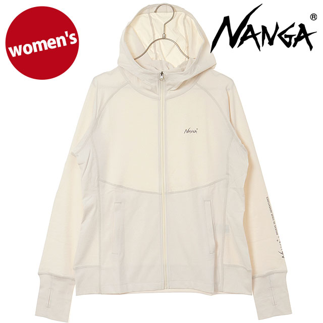 ナンガ NANGA レディース エアーフレックス ラッシュガード ジップパーカー ウィメンズ [N2501-1P520B SS26] AirFlex RASH GUARD ZIP PK W 長袖 羽織 白 WHT 【メール便配送】