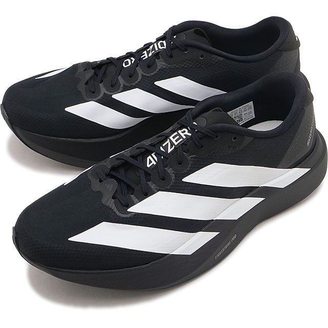 アディダス パフォーマンス adidas Performance スニーカー メンズ アディゼロ EVO SL ウーブン M [JR4728 FW26] Adizero EVO SL WOVEN M ランニングシューズ 軽量 スニーカー 高機能 黒 コアブラック/フットウェアホワイト/カーボン