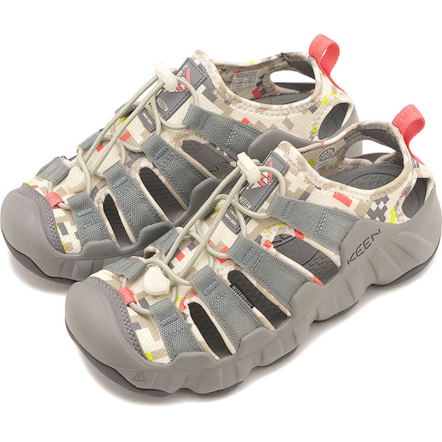 返品交換送料無料 キーン KEEN サンダル レディース ハイパーポート エイチツー フジロックフェスティバル 2026 [1032631 FW26] W HYPERPORT H2 FUJI ROCK FESTIVAL'26アウトドア フェス ウォーターシューズ コラボ グレー×ベージュ MULTI/ABBEY-STONE