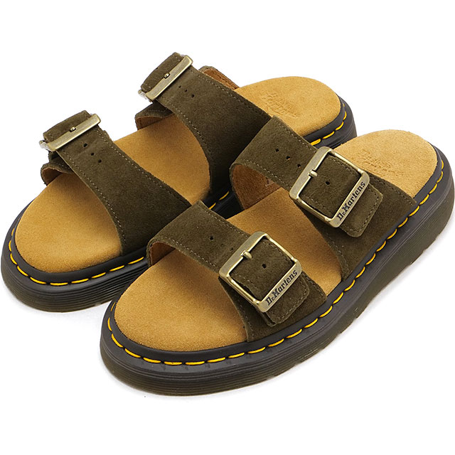 ドクターマーチン Dr.Martens レディース ジョセフ [41083300] JOSEF ウィメンズ 革靴 スライドサンダル ダブルストラップ カジュアル おしゃれ ドクマ カーキグリーン OLIVE