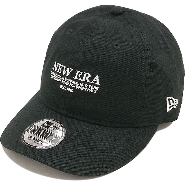 ニューエラ キャップ NEW ERA CAP ダックキャンバス [14744980 SS26] 9THIRTY NEW ERA DUCK 帽子 サイズ調整可能 ブラック