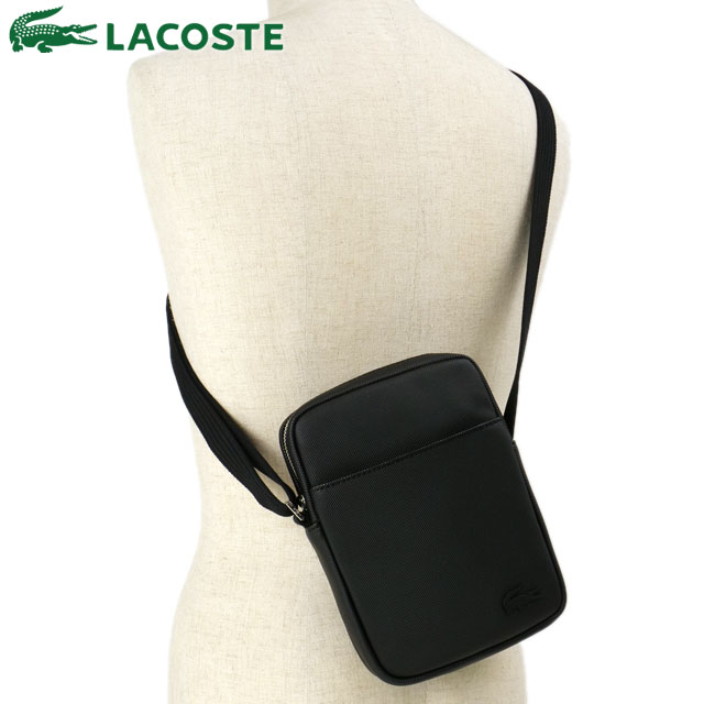 ラコステ LACOSTE メンズクラシック スリムバーティカルカメラバッグ [NH4422HC-000] MENS CLASSIC SLIM VERTICAL CAMERA BAGショルダーバッグ NOIR
