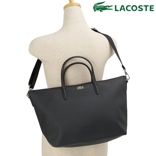 ラコステ LACOSTE L.12.12 コンセプト スモールトートバッグ [NF5324PM-000 FW26] レディース ユニセックスショルダーバッグ 手持ちカバン 斜め掛け ブラック