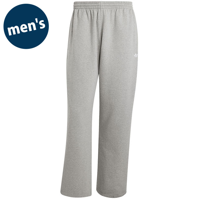 アディダス オリジナルス adidas Originals メンズ トレフォイル エッセンシャルズ オープンヘム パンツ [WY322/KS9883 FW26] TREFOIL ESSENTIALS OPEN HEM PANTS スウェットパンツ カジュアル リラックス デイリー ミディアムグレーヘザー