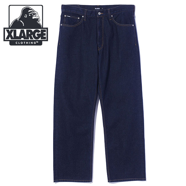エクストララージ XLARGE メンズ スターロゴ デニムパンツ [101261031009 SS26SPOT] STAR LOGO DENIM PANTS ジーンズ ストレート スタンダードシルエット 人気 ストリート カジュアル インディゴ