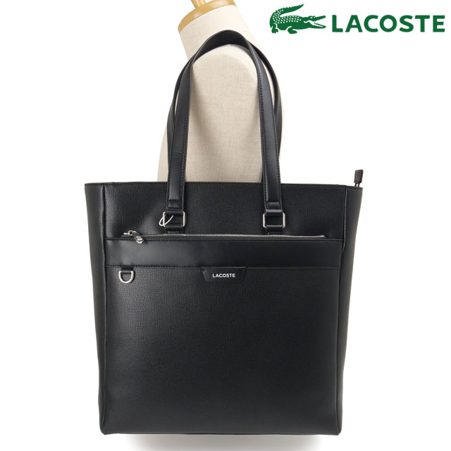 ラコステ LACOSTE ビジネスバッグ オシアン ショッピング バッグ [NH5395OI-000 FW26] OSSIAN SHOPPING BAG メンズ ユニセックスレザー トートバッグ アーバン カジュアル ブラック