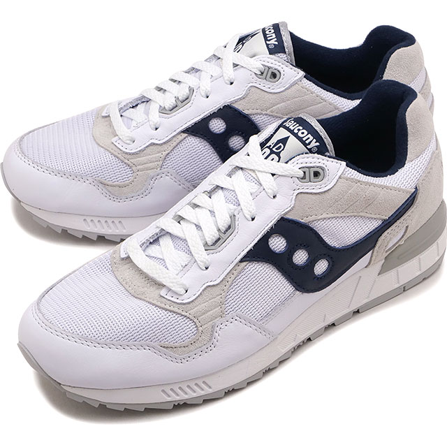 サッカニー Saucony スニーカー シャドウ5000 [S71036-1 SS26] SHADOW 5000 ユニセックスレトロランニングシューズ クラシック 白 WHITE/NAVY