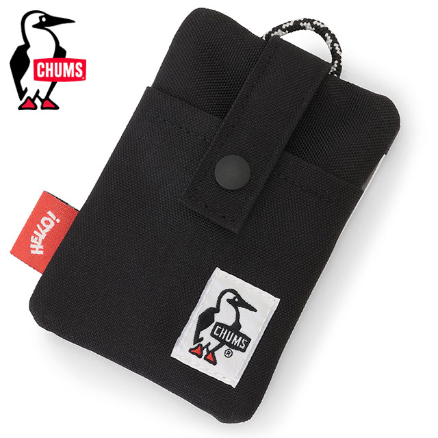 チャムス CHUMS リサイクルパスケース [CH60-4181 FW26] Recycle Pass Case 小物 定期入れ カード入れ キーリング付き 黒 Black 【メール便配送】