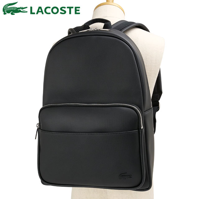 ラコステ LACOSTE メンズクラシック ポケットバックパック [NH4430HC-000 FW25] メンズ・レディースリュック デイパック ビジネスバッグ ブラック