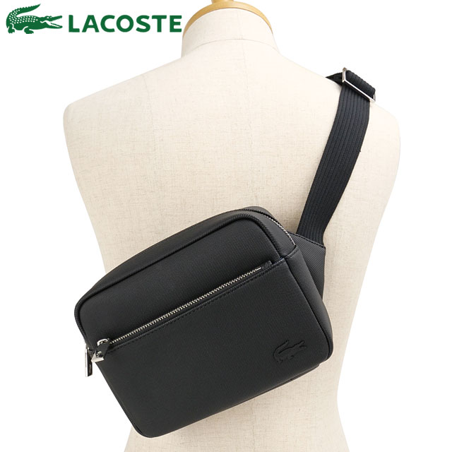 ラコステ LACOSTE メンズクラシック ショルダーバッグ [NH4427HC-000 FW25] メンズリポーターバッグ ブラック
