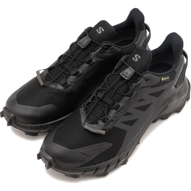 サロモン SALOMON スニーカー スーパークロス4 ゴアテックス ウィメンズ [L41733900 FW25] SUPERCROSS 4 GTX W レディーストレイルランニングシューズ 透湿防水 登山 BLACK/BLACK/BLACK