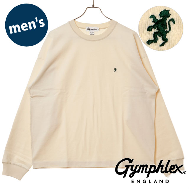 ジムフレックス Gymphlex クルーネック ロングスリーブTシャツ [#GY-C0389 HWJ FW25] CREW NECK L/S T-SHIRT メンズ 長袖 ヘビーウェイト ECRU(GREEN)