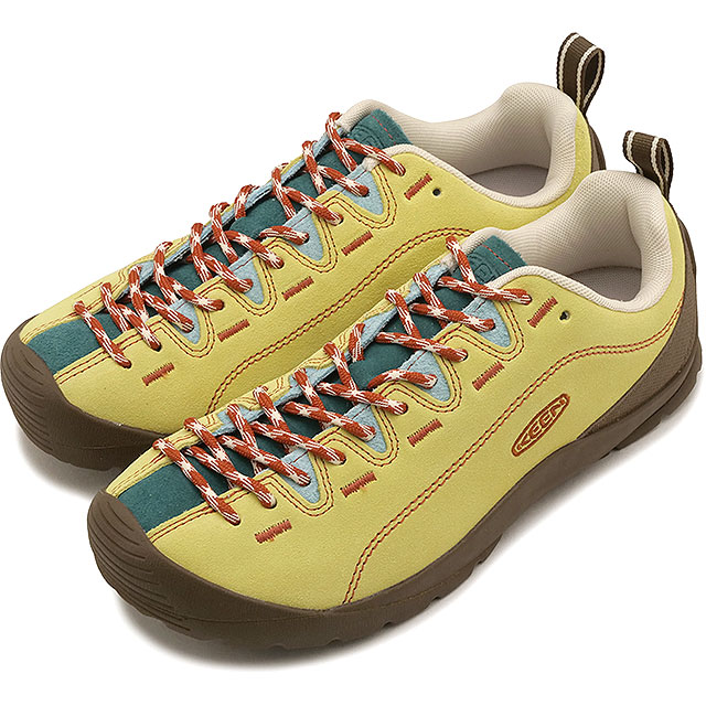 返品交換送料無料 キーン KEEN スニーカー レディース ジャスパー [1032942 FW26] W JASPERスエードシューズ イエロー LEMON-GRASS/MEDITERRANEA
