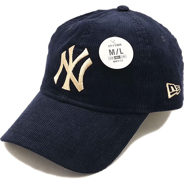 ニューエラ NEW ERA 9TWENTY ニューヨーク・ヤンキース STA コーデュロイ キャップ [15137234 FW26] 920 NEYYAN STA CORDUROY NVY 帽子 ストリート カジュアル MLBロゴ 秋冬 ネイビー