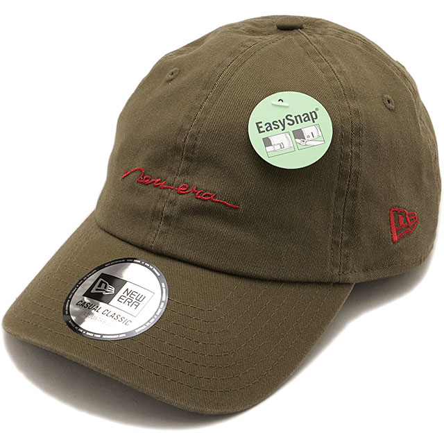 ニューエラ NEW ERA カジュアルクラシック ロゴ キャップ [15136962 FW26] CC HANDWRITTEN LOGO MOS 263 帽子 ストリート カジュアル 手書き風刺繍ロゴ モス