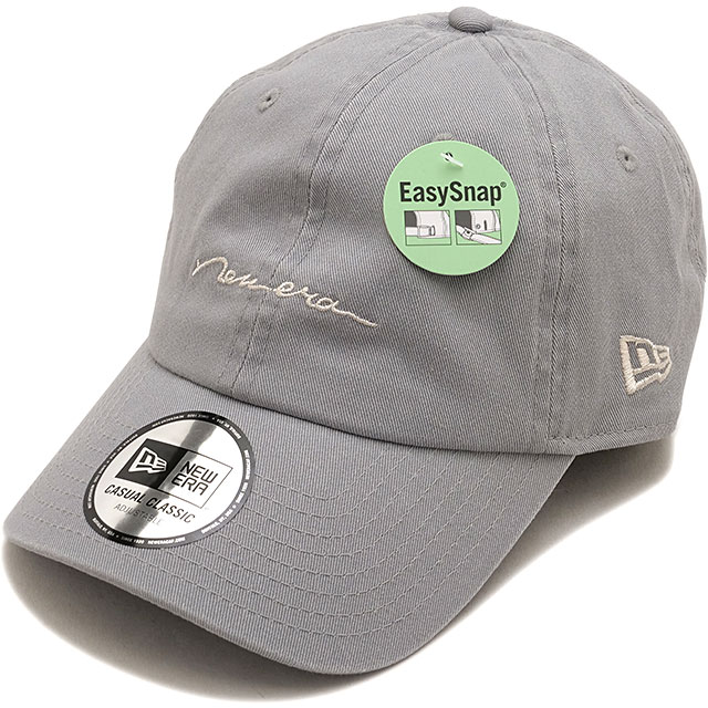 ニューエラ NEW ERA カジュアルクラシック ロゴ キャップ [15136964 FW26] CC HANDWRITTEN LOGO GRY 263 帽子 ストリート カジュアル 手書き風刺繍ロゴ グレー