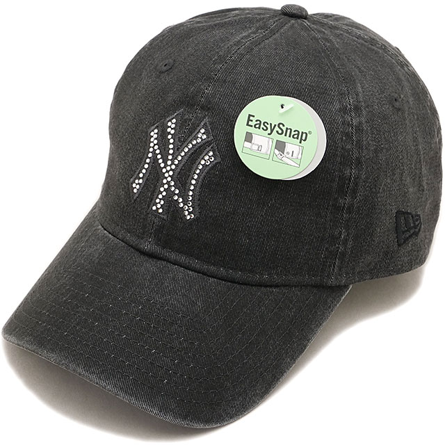 New Era 9TWENTY ブラック キャップラインストーンデコ ニューエラ NEW ERA 9TWENTY ES ニューヨーク・ヤンキース ライン